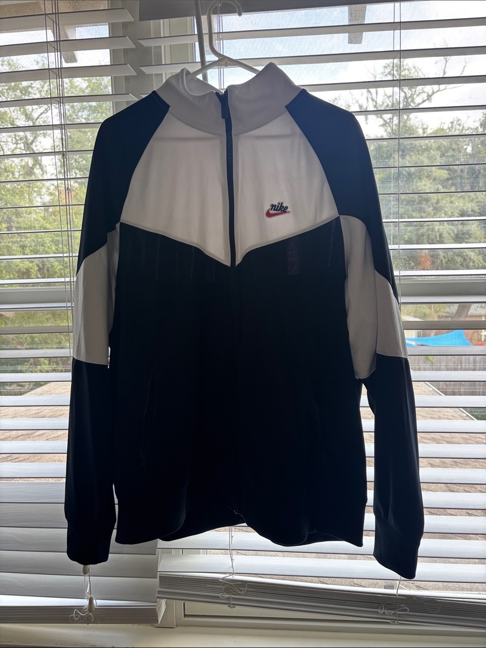 Nike Black and White Men's Windbreaker Jacket